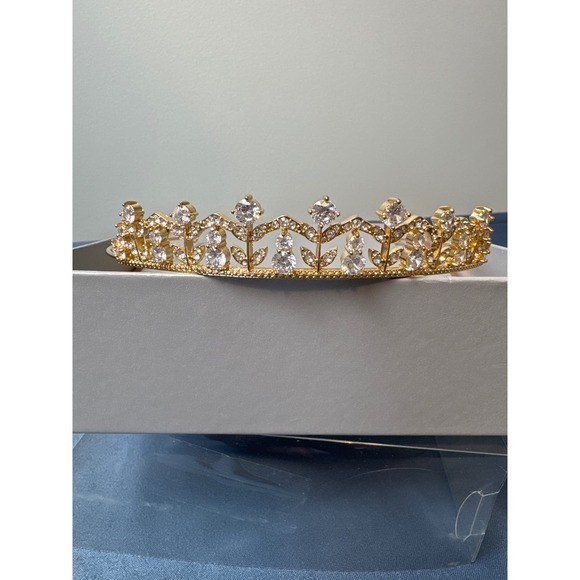 Brillance Accessories - Believe by Brillance Gold Flash‎ Plated Cubic Zirconia Hair Tiara NIB